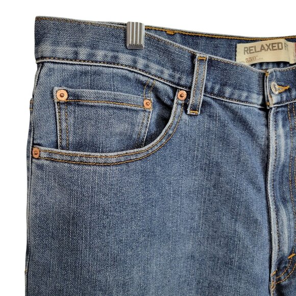Levis 550 Mens 38x29 Jeans Relaxed Fit Denim Classic Straight Leg Durable Casual - Picture 3 of 14